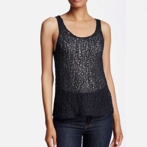 NEW Eileen Fisher Black Knit Tank Top Size Small